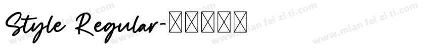 Style Regular字体转换